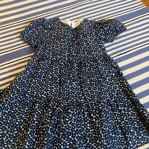 Navy Blue floralKids Dress